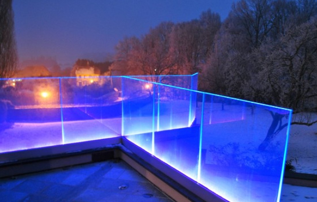 Terrace and LED balustrade